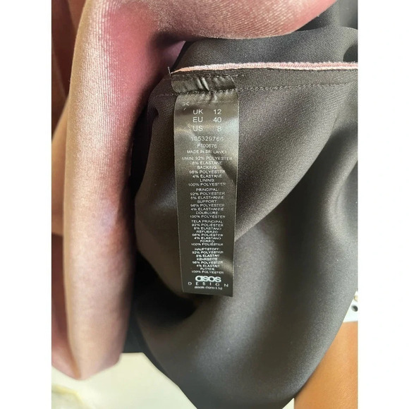 ASOS DESIGN velvet bare shoulder prom midi dress in rose pink size 6 - Picture 4 of 10